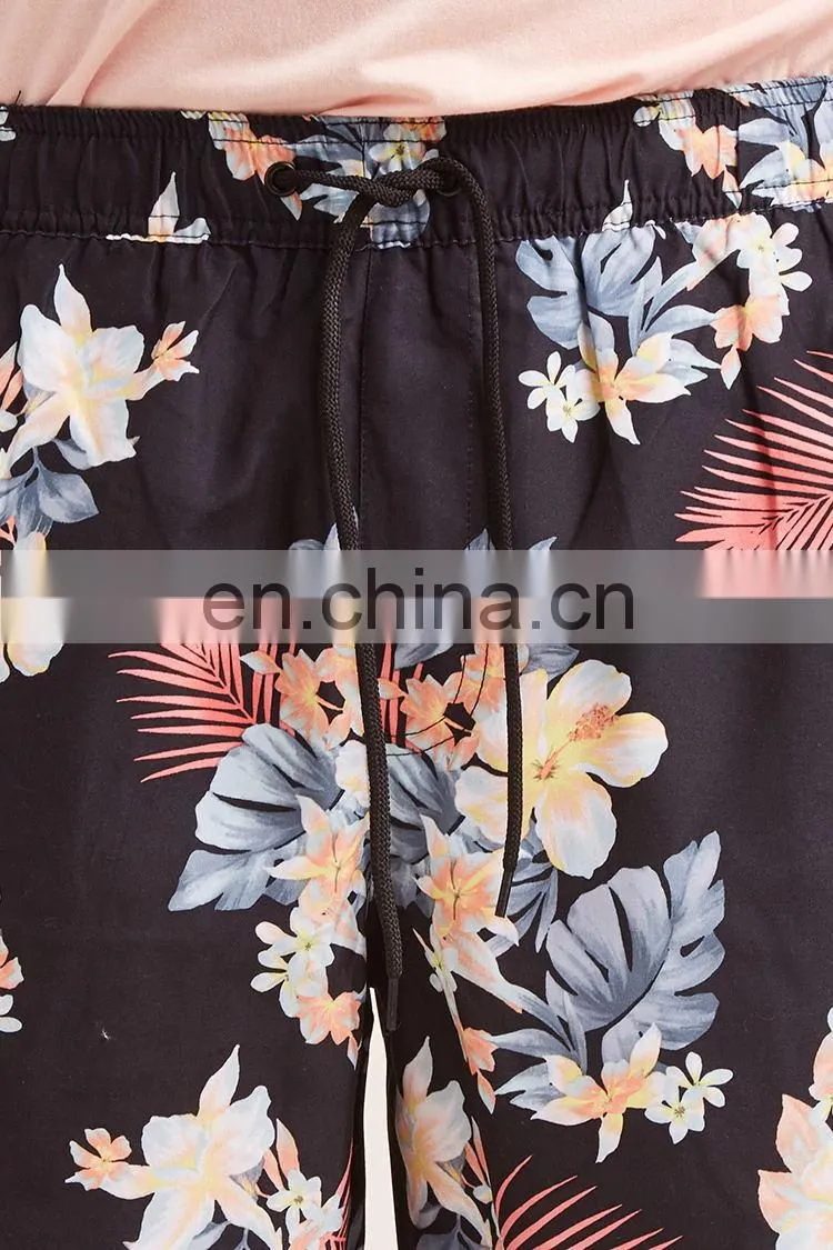 New Style Wholesale Summer Floral Print Swim Trunks Men