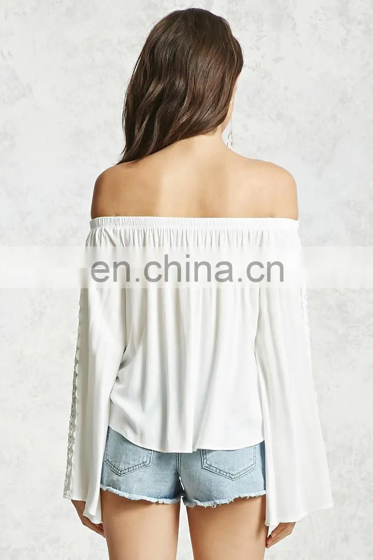 OEM Factory Sale Women Wear Clothes Off Shoulder Top Hot Sale