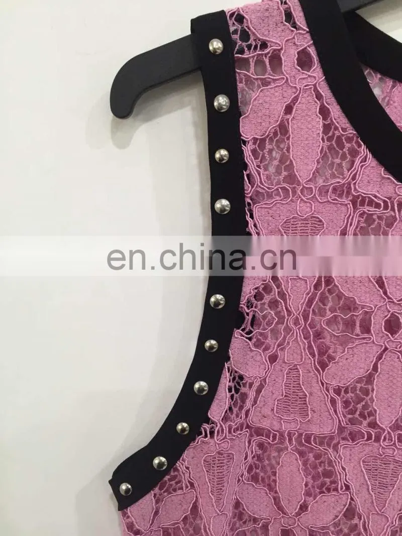 Spell color rivet full of bud silk women's vest