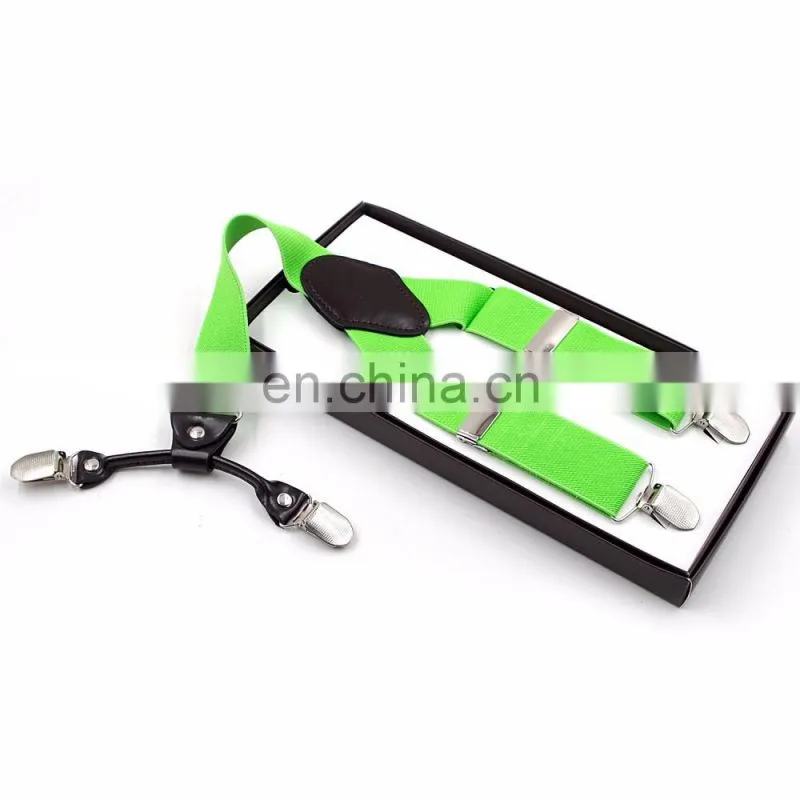 Yiwu wholesale high quality colorful suspenders,custom printing suspenders,adjustable metal clips suspenders