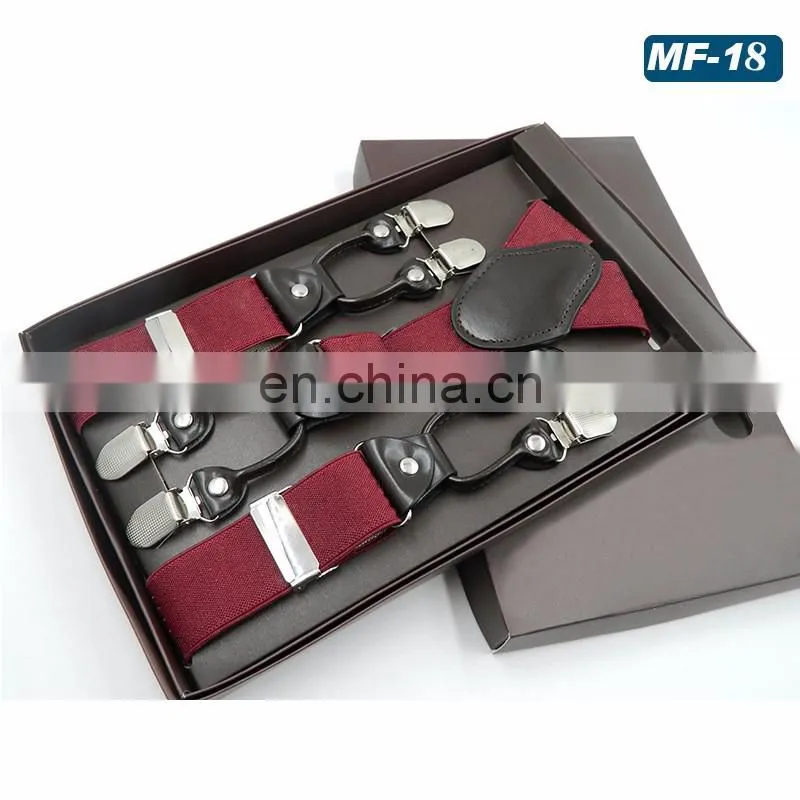 2017 Yiwu longkang Fashion Wholesale Cheap Price polyester braces suspenders
