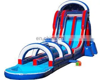 2014 New 23ft American Inflatable Slide with Slip and Pool, Inflatable Water Slide with Pool