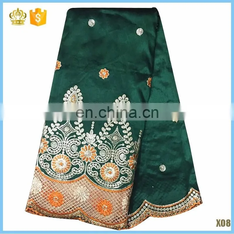 2014 african wear beaded raw silk george raw silk fabric for sale No.LG41200489