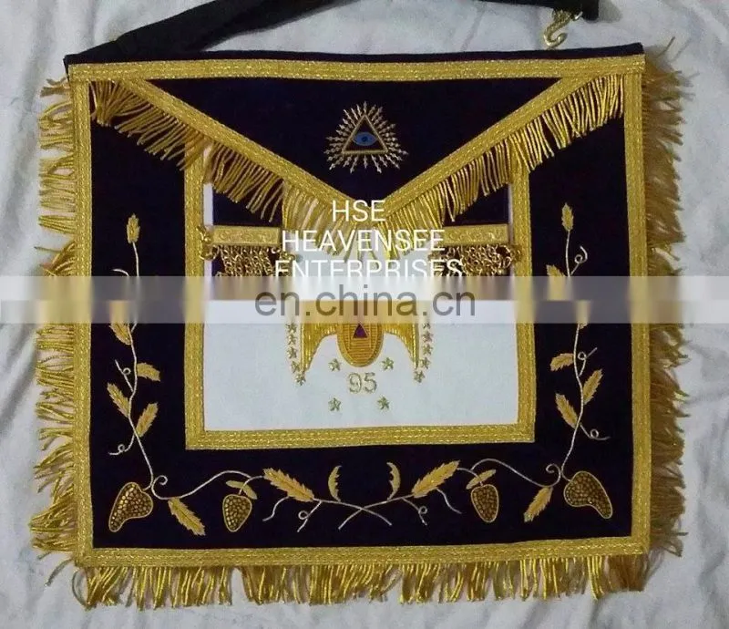 SCOTTISH RITE 95TH DEGREE APRON PURPLE HIGH QUALITY