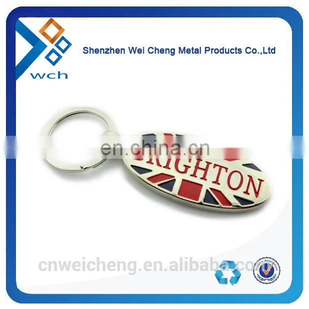 Fashion Cheap Custom Cut Out Round Metal Keychain