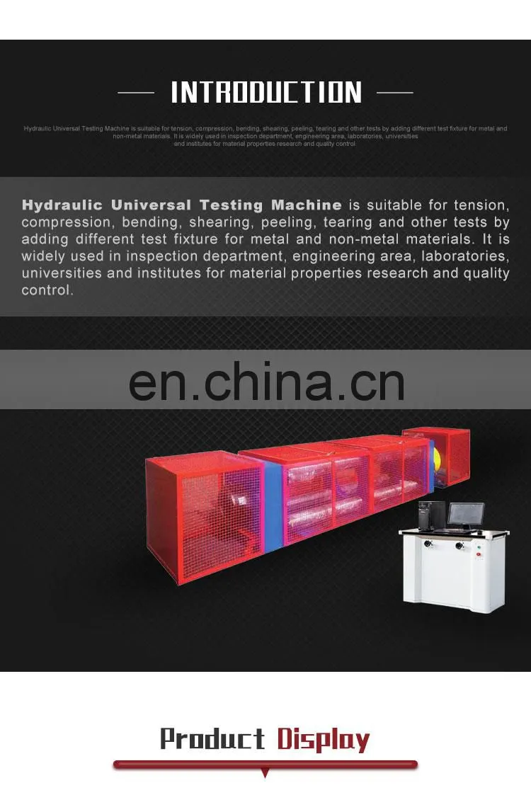 WAL 60ton Computer Control Electro-Hydraulic Horizontal Material Tensile Strength Testing Machine