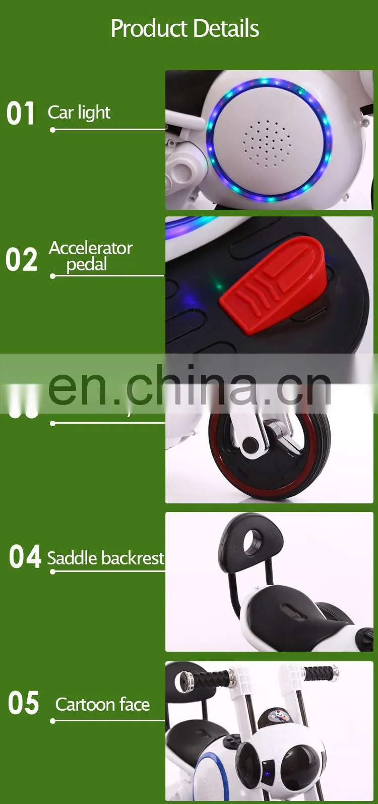 China Factory Wholesale Plastic Baby Motorbike 6v Children Toy Motorcycle For Kids