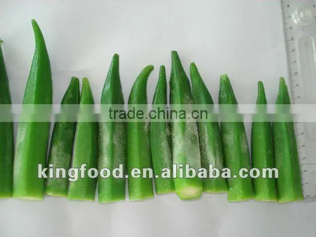 Frozen organic okra frozen