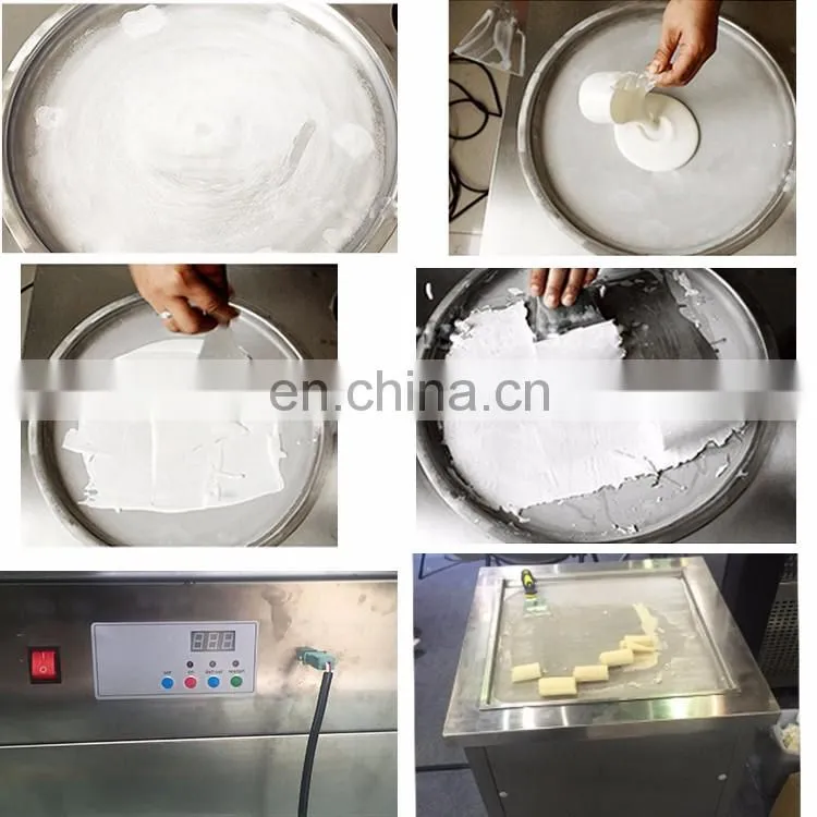 Stainless Steel Single Round Pan Thai Fired Ice Cream Machine