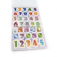 colorful printed letter adhesive sticker&number sticker for children