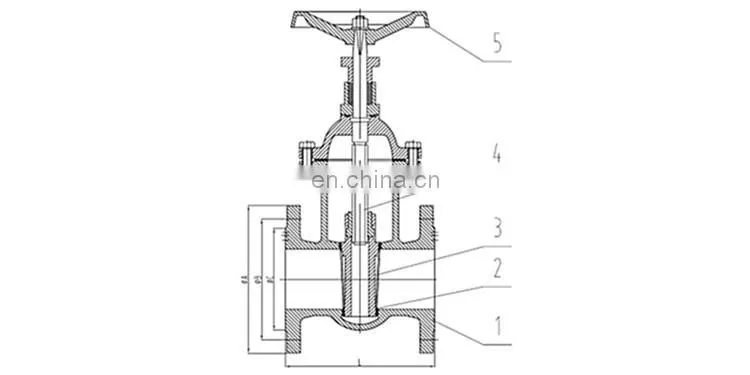 Bundor 10k gate valve HT200 4" metal seal flanged ends PN16 flanged end cast iron stem industry gate valve