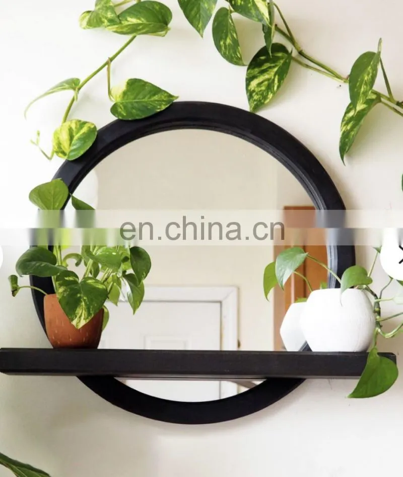 Single Side round makeup Mirror Rotation gold black color Metal Cosmetic Mirrors Round Glass Make Up Mirror with stand