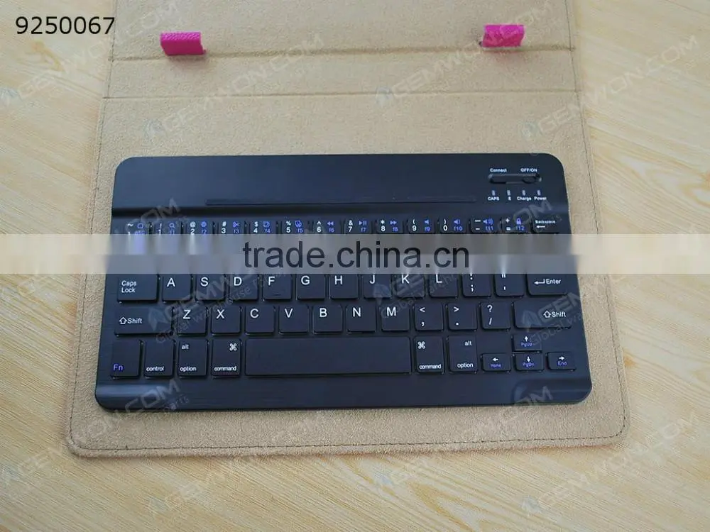 Bluetooth 3.0 Keyboard for 9"-10" Tablet pc ,Product support triple systems: IOS, Androld, for Windows,Rose Red