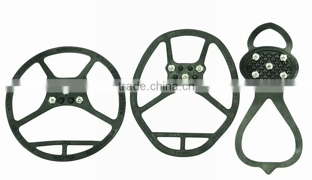 5 spikes ice gripper rubber safety shoes cover
