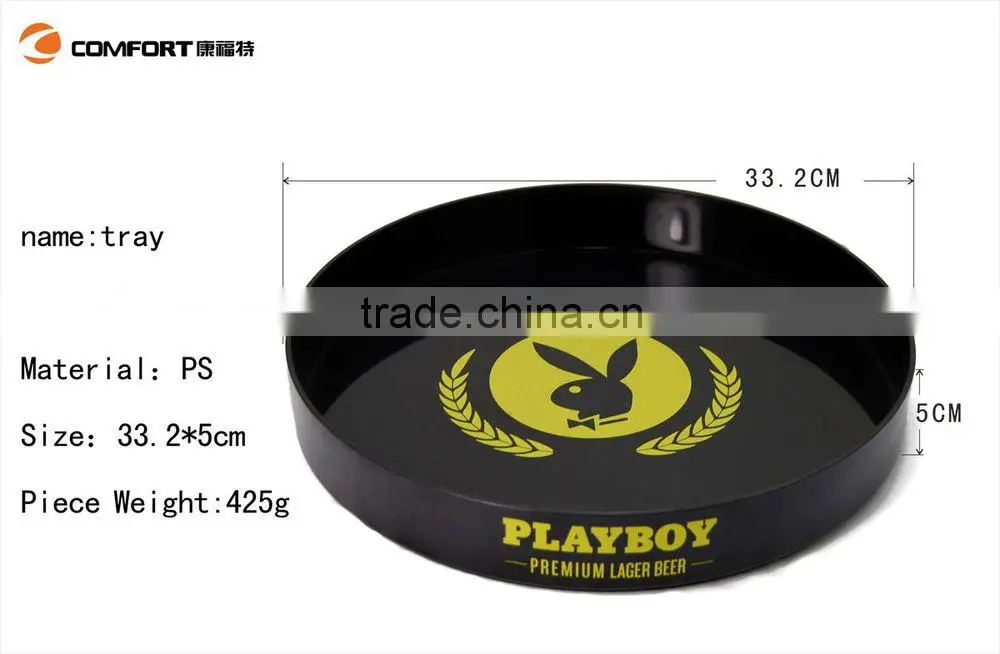 2015 bar home use melamine serving round durable tray