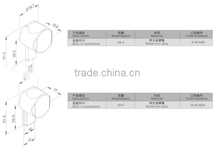 Factory Price Built In Connectors 30