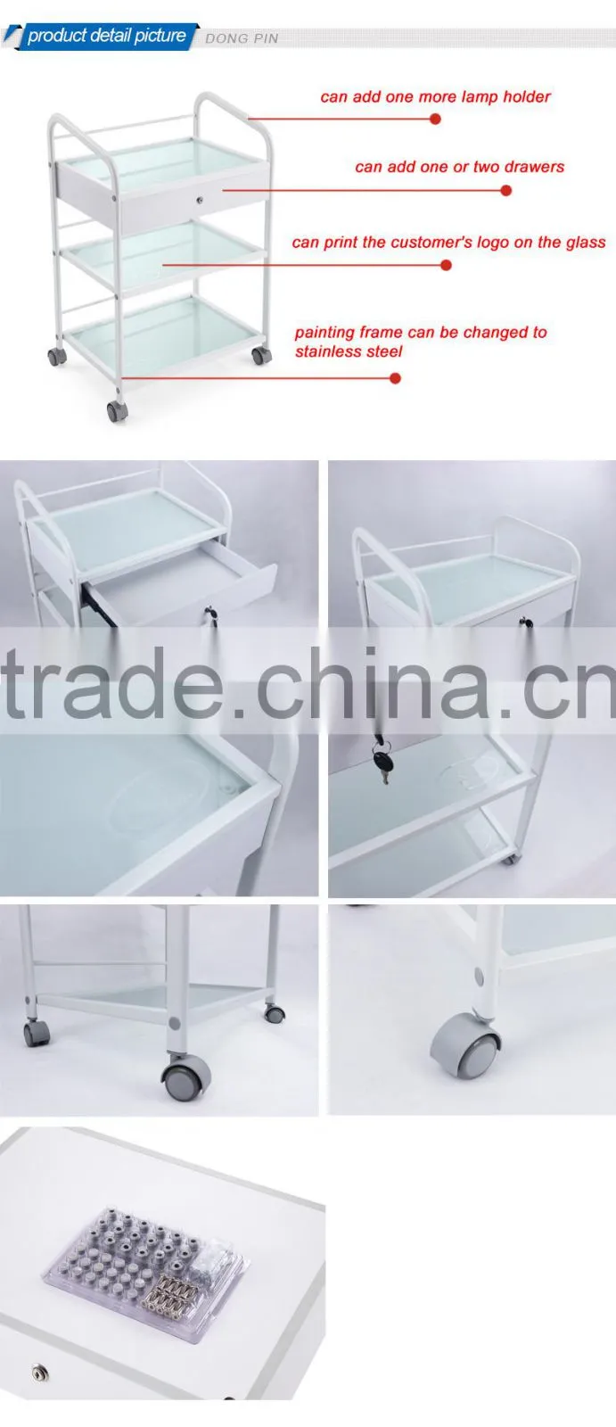 beauty salon furniture trolley pedicure cart hand trolley