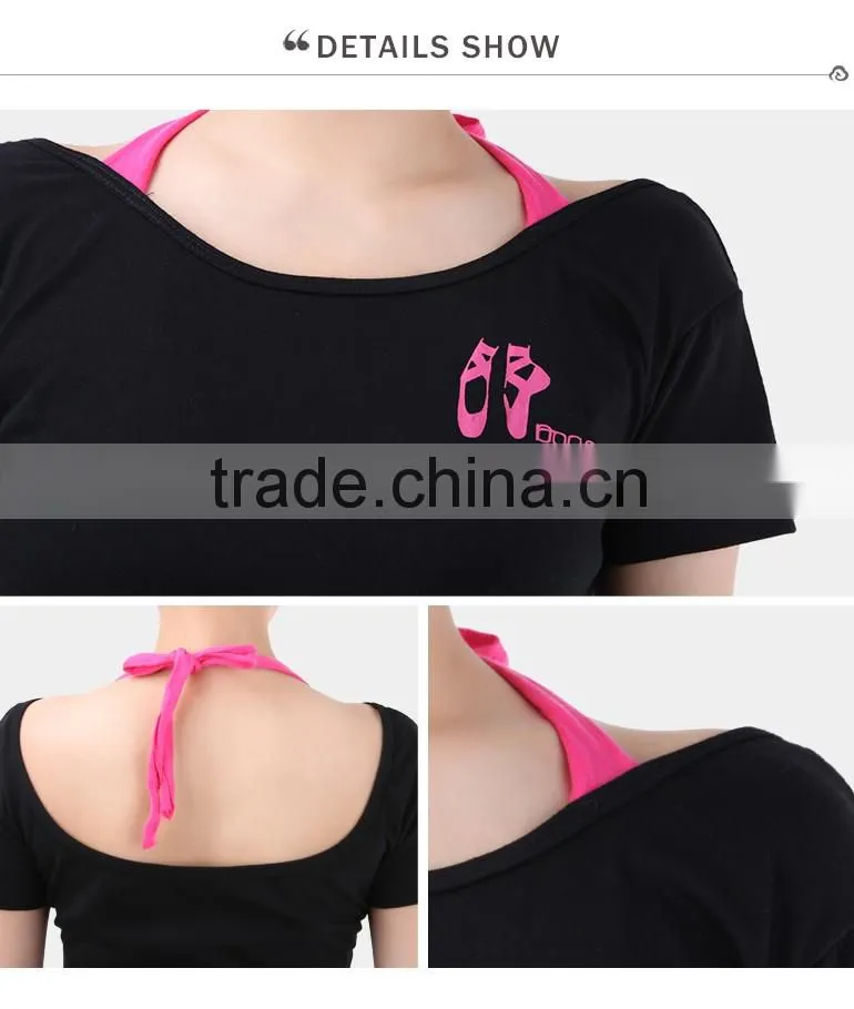 Girls Dance and Sports Tee Shirts, Short Sleeve Dance Tops