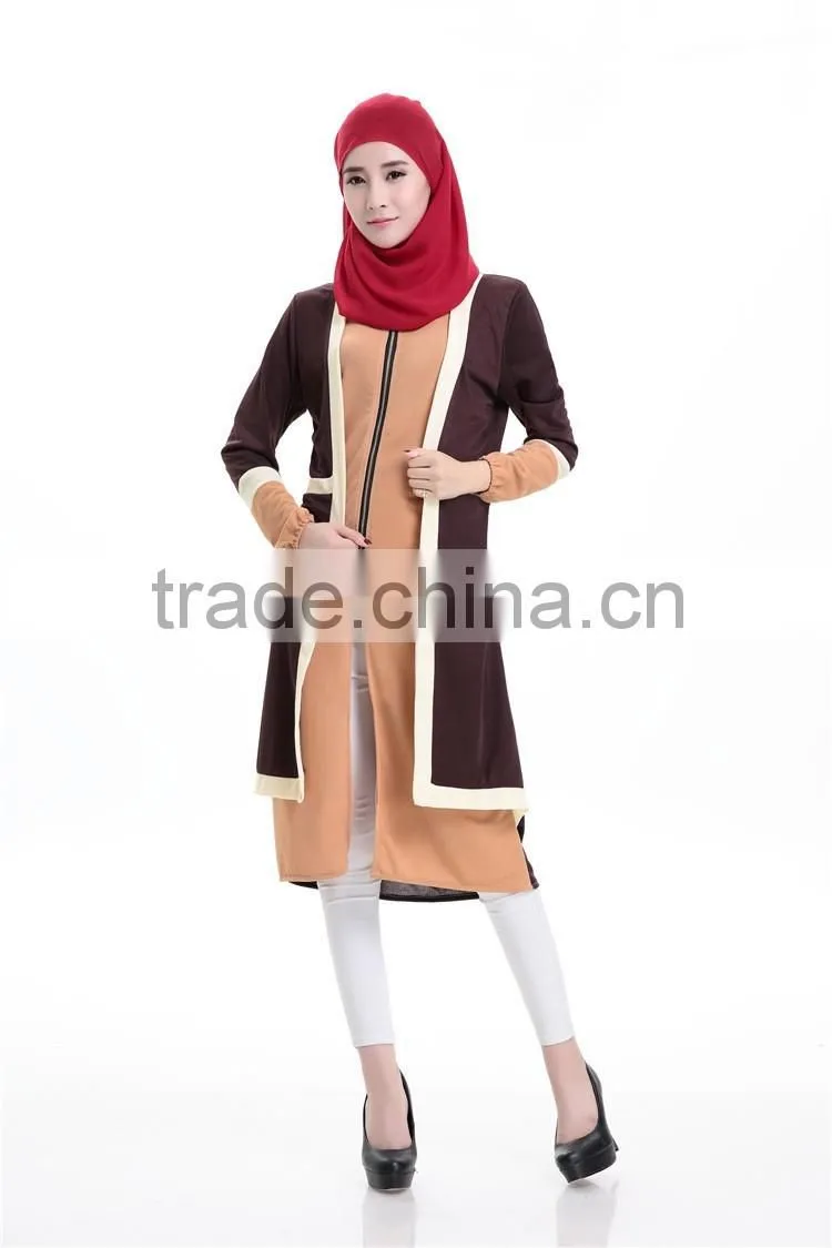 Chiffon shirt long sleeve blouses tops plus size for muslim women clothing B048