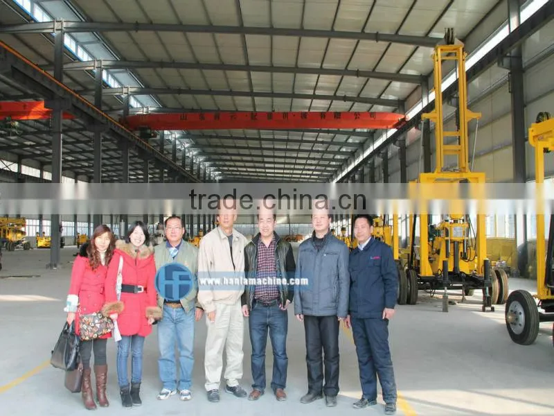 Power of Diesel Engine! Max 200m Depth! HF200 portable hydraulic drilling machine