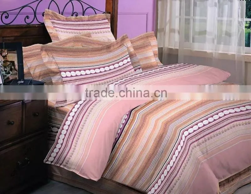 Hot sale microfiber fabric pigment printed bedding sheet set/home textile bedding sheet set