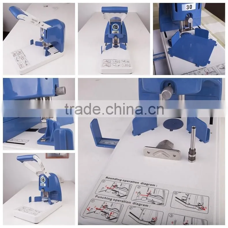 Desktop manual 2 in 1 hole puncher and round corner cutter machine