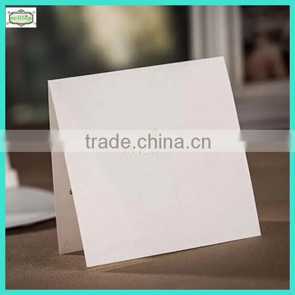 2014 high quality handmade white 3d wedding invitation card
