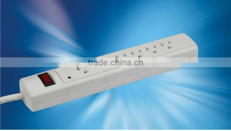 CE ROHS UL Listed Best Price 6 Ground US Outlets 6 Super Charging USB Ports Power Strip / Extension