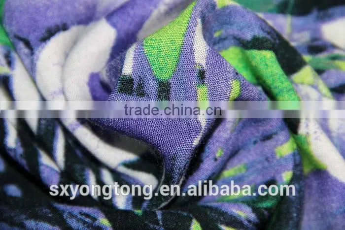 100% rayon with print rayon challis fabric