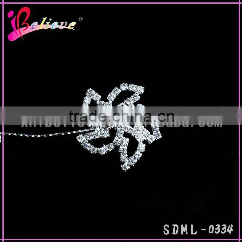 Nice wholesale latest hairband designs clear rhinestone flower hairband for women