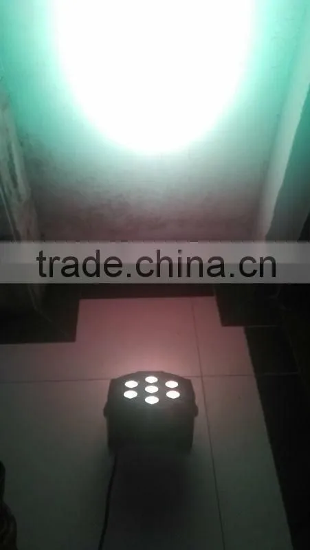 7pcs 10w flat led par rgbw for dj stage wall wash effect dmx512 ac110-240v good cheap price