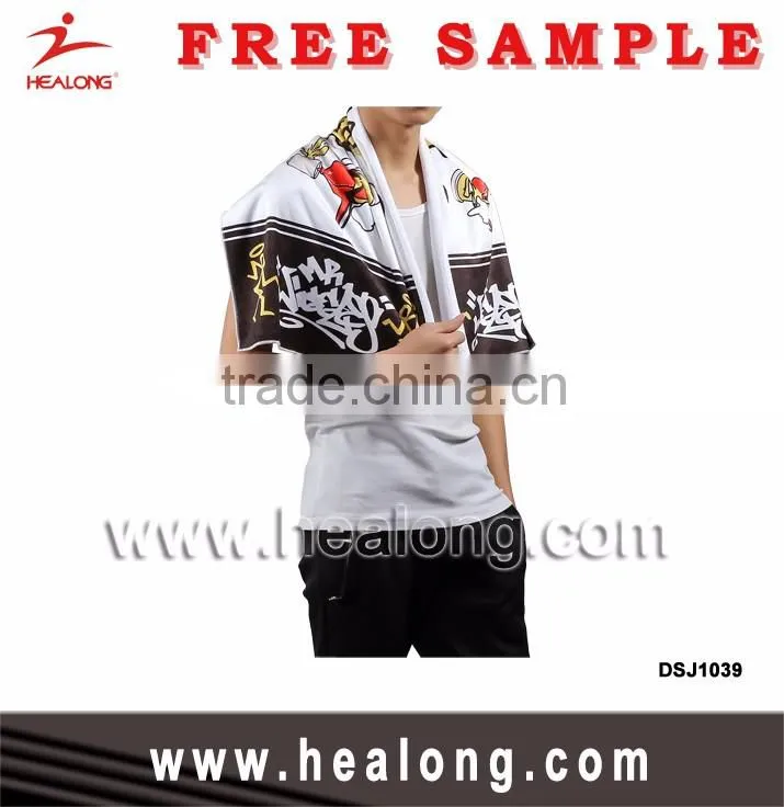 Sublimation Customized Logo Gym Sport Personalized Cleaning Cartoon Towel Design