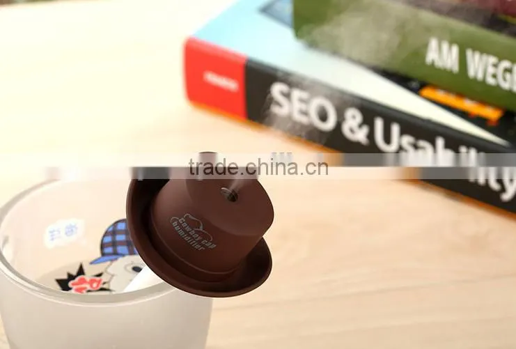 Portable USB cowboy hat Mini humidifier outlet aromatherapy spray machine Household water bottle cap humidifier