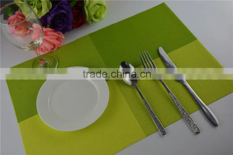 Bright Color shinny green table mats placemats for dining heat insulation kitchen placemat table decoration
