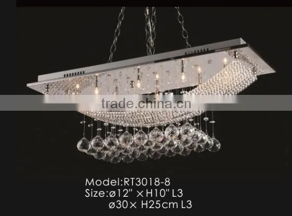 Contemporary LED Crystal Lamp Induction Office Ceiling Lamp Modern