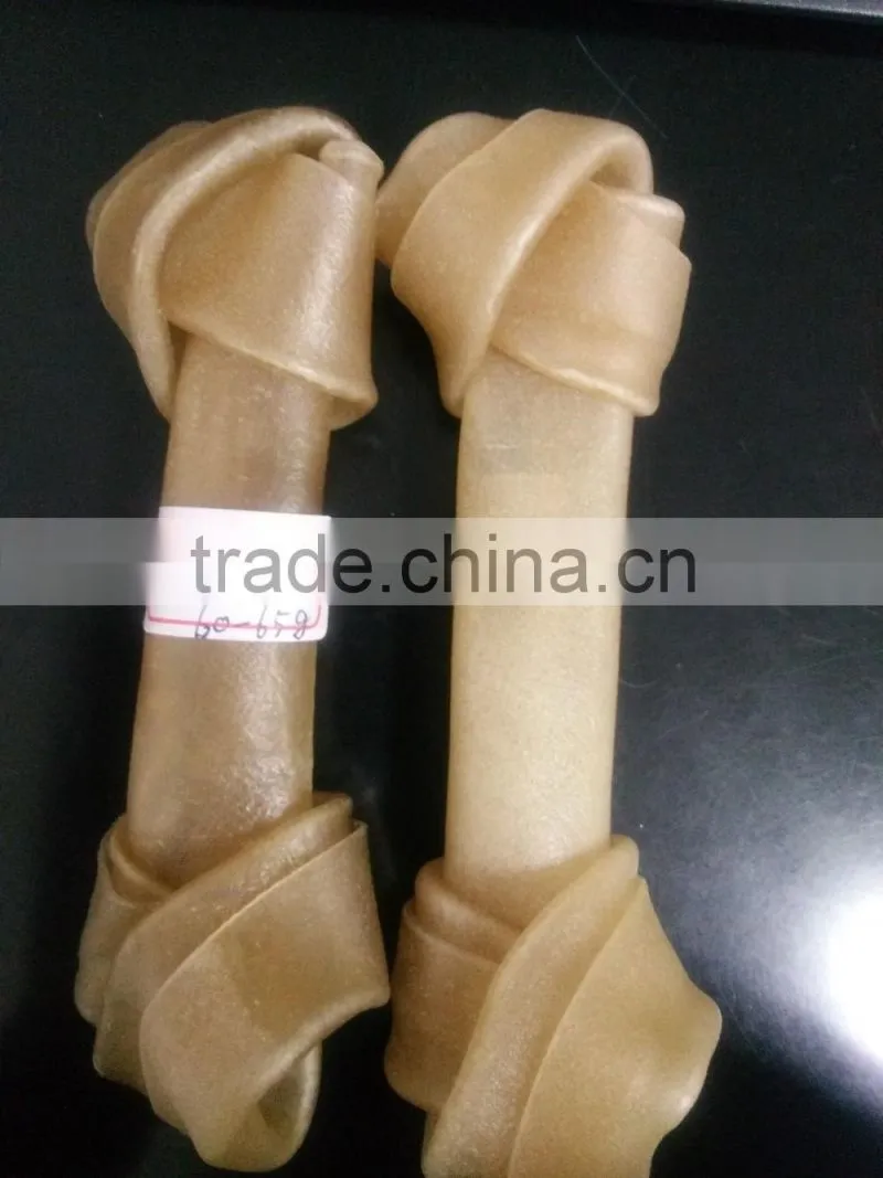 natural rawhide knotted dog Bone dog chew