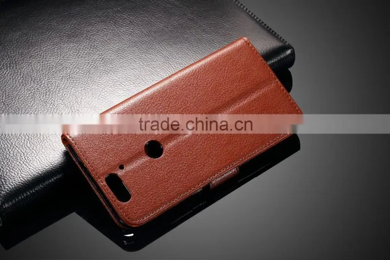 MMT Litchi Grain Card Holder Case For Huawei 6P with Buckle Leather Wallet Case with PC Back Cover MT-4928
