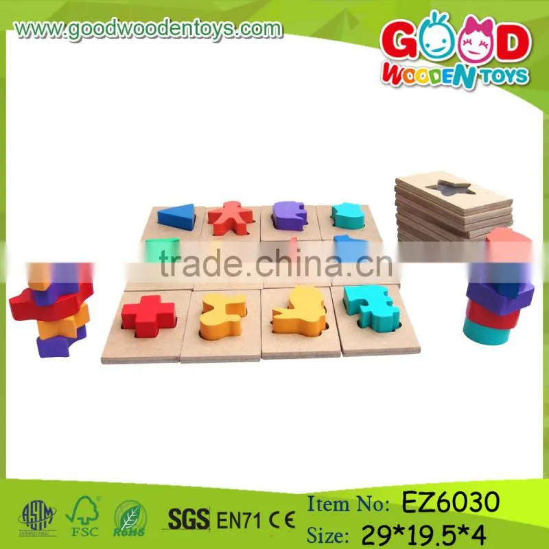 New Design Wood Children Game Colorful Intelligent Wooden Toy Funny Baby Kids Educational Toys for Wholesale