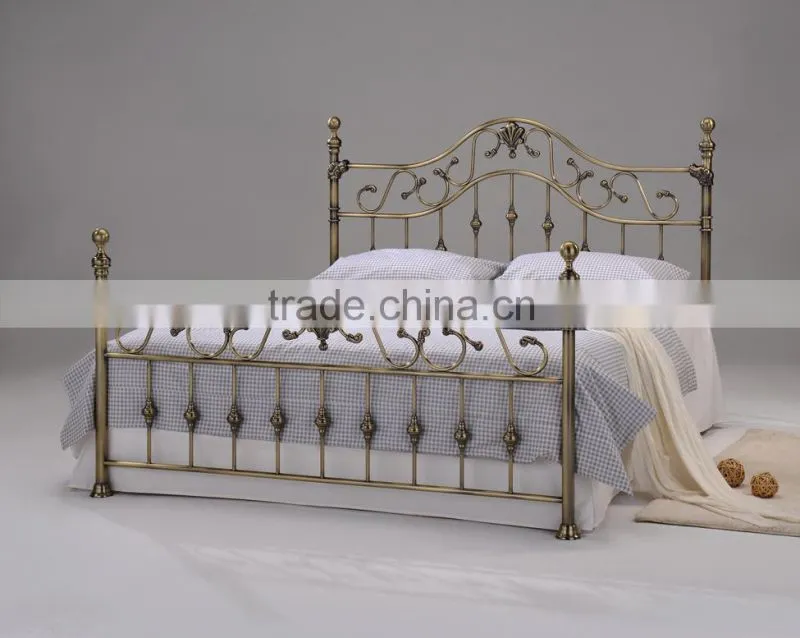 Luxury palace iron bed for bedroom furniture