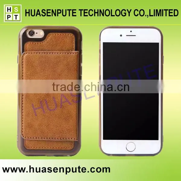 Phone Back Cover Leather Wallet Case For iPhone 6 With Card Slot