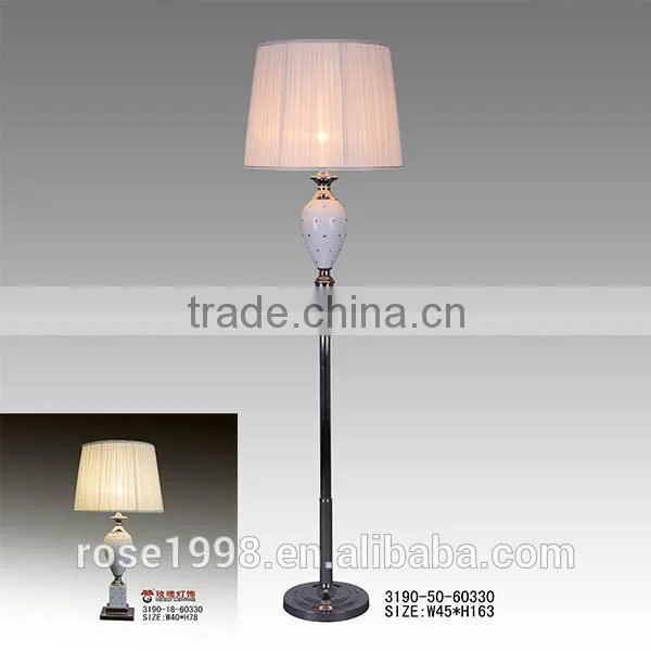 chrome metal standing lamp