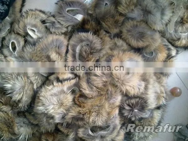 HOT SELLING RACCOON FUR STRIPS FOR GARMENT HAT