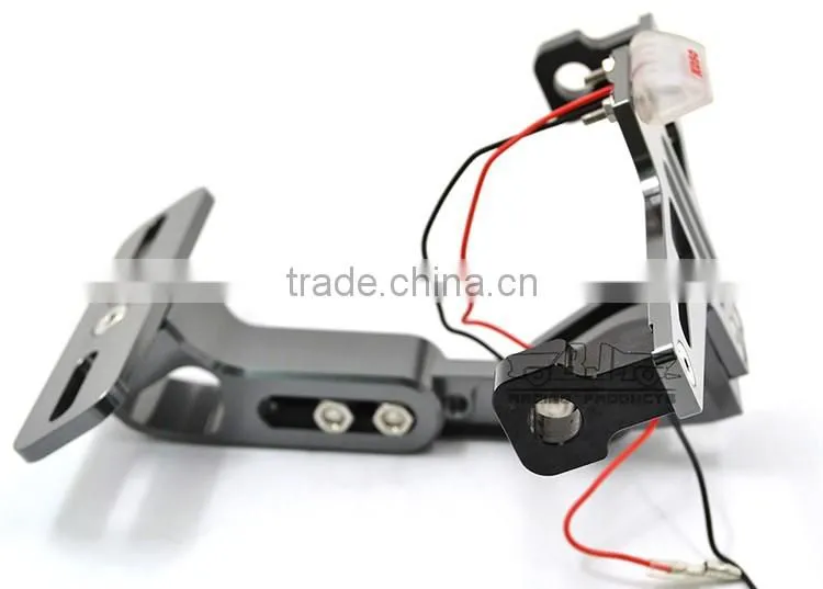 BJ-LPL-039 Manufacturer Aluminum Universal Motocross License Plate Holder Bracket with LED