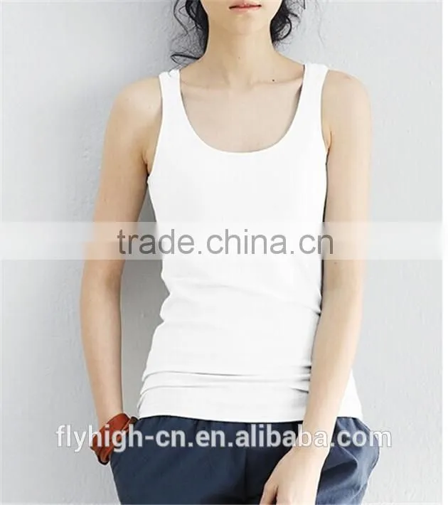 white color logo customized women tank top
