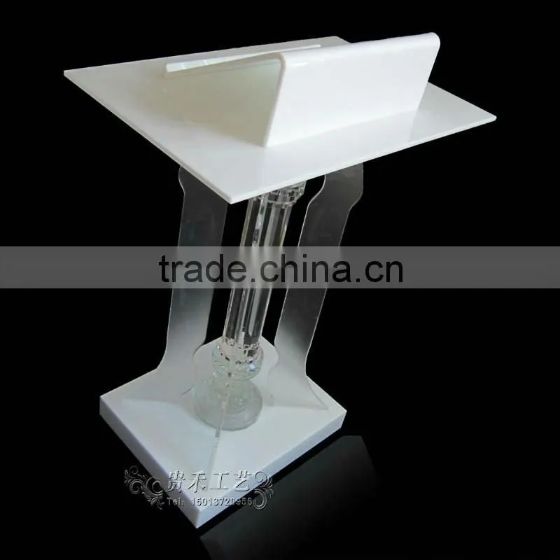 Modern clear color acrylic church speech podium
