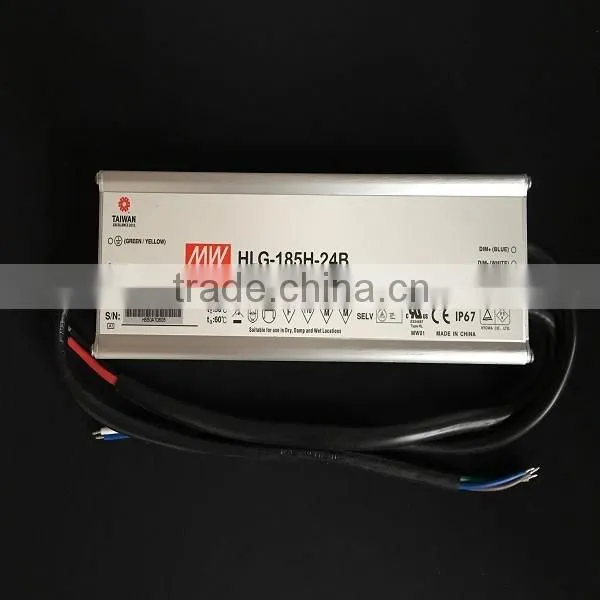 Meanwell Brand Dimmable Power supply 24V 185W dimmable HLG-185H-24B