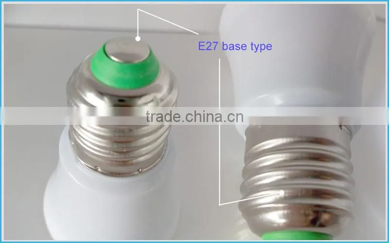 Plastic coated Aluminum A60 e27 led glass bulb