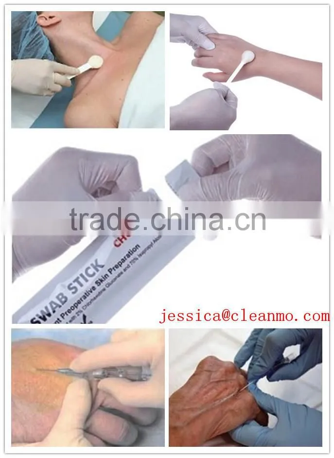 CHG swab ,medical swab ,CHG swab prep swab,surgical medical sterile swab