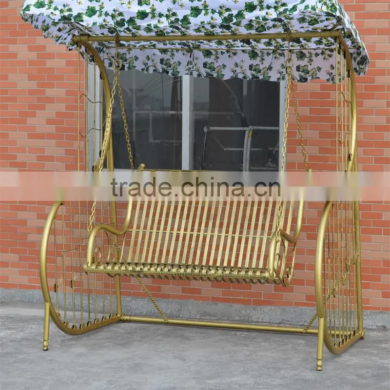 Outdoor Patio Garden Antique Metal Wrought Cast Iron Swing