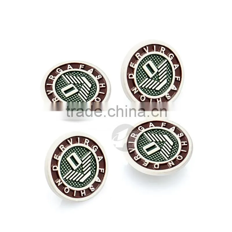Gold Embossed Logo Custom Metal Button For Denim
